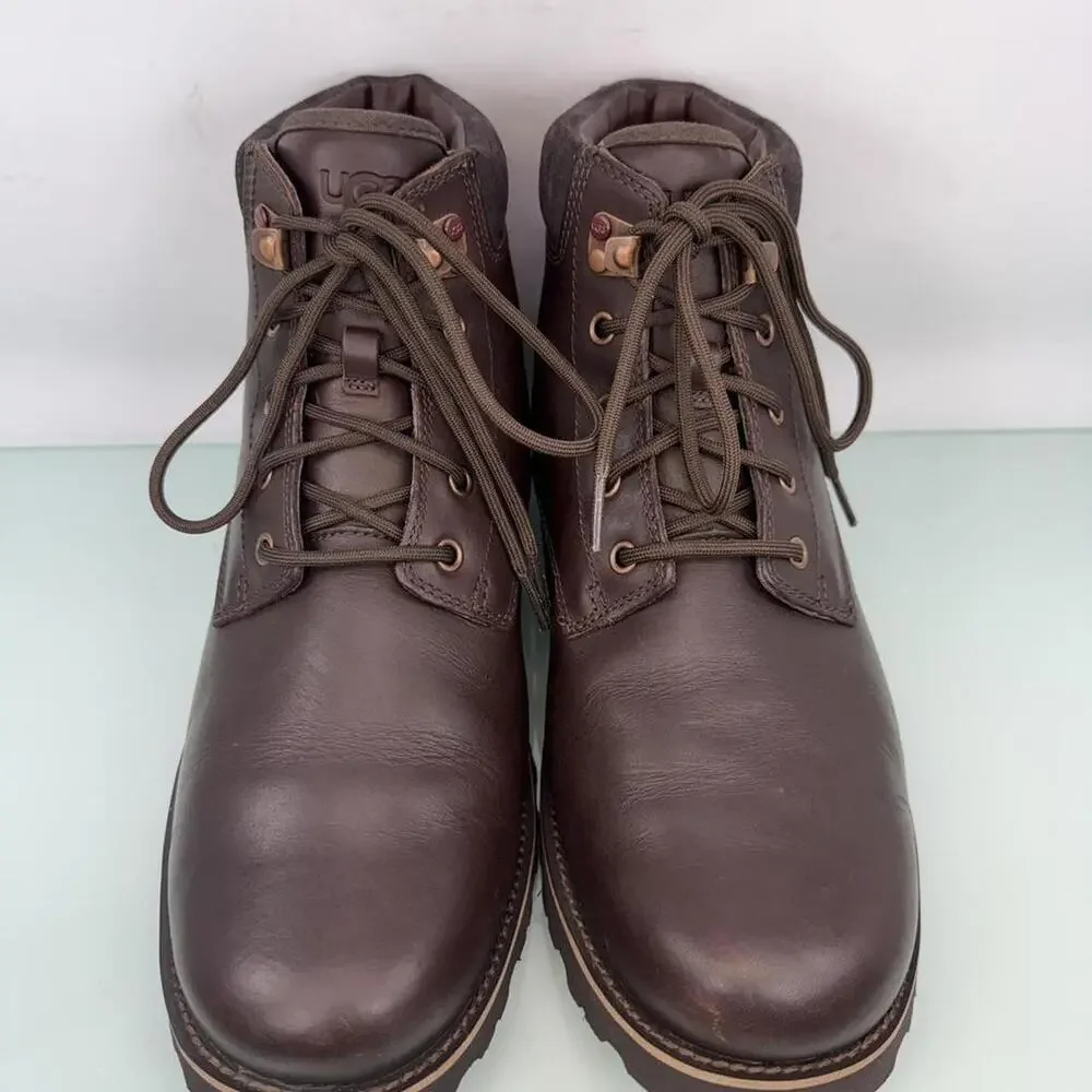 UGG Men's Winter Brown Boot Sz 11 leather wool‎